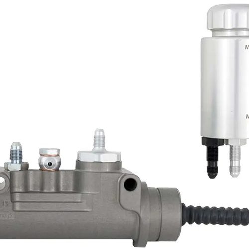 DUAL IN-LINE F/CAR MASTER CYL WITH REMOTE RESERVOIR