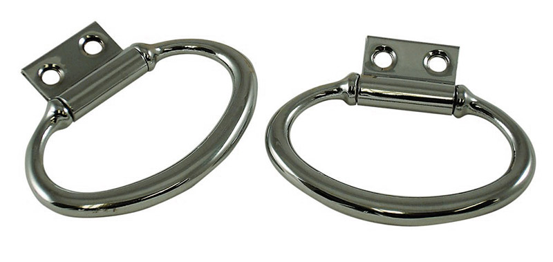 1933-34 FORD DOOR PULL INSIDE HANDLES - CHROME CAST STEEL