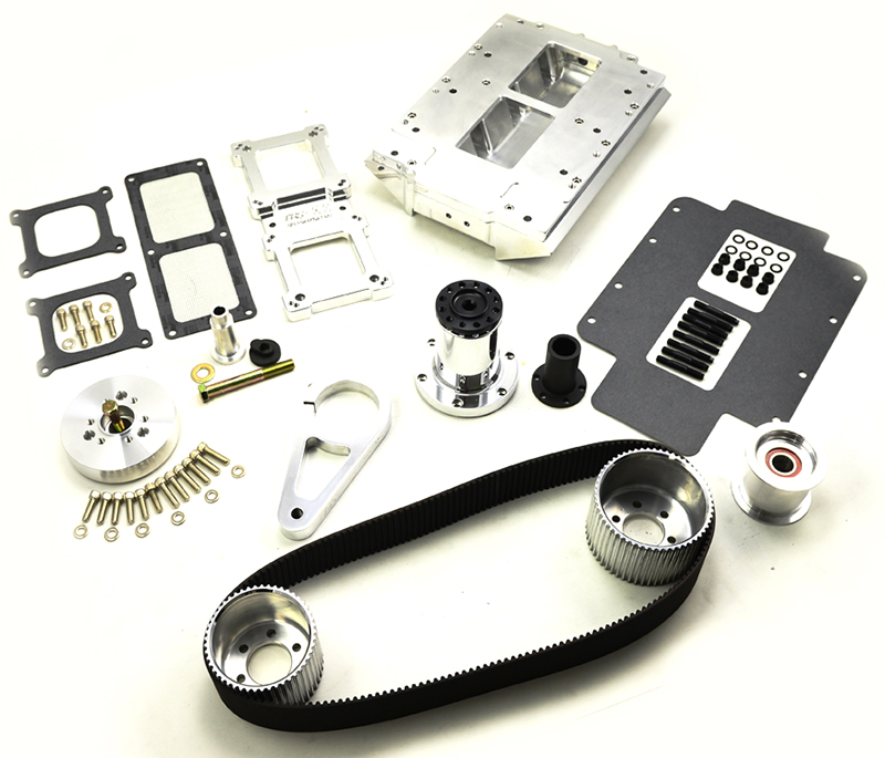 LS BLOWER KIT, CARBURETTED BILLET RECTANGLE PORT MANIFOLD