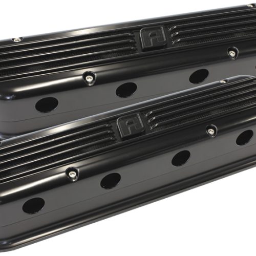 LS CHEV BILLET RETRO BLACK VALVE COVERS, LS2 AND LS3 COIL