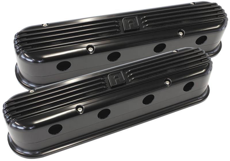 LS CHEV BILLET RETRO BLACK VALVE COVERS, LS2 AND LS3 COIL
