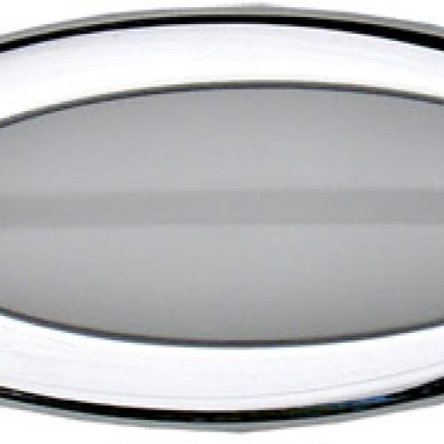 INTERIOR ELLIPTICAL DOME LIGHT CHROME & FROSTED LENS
