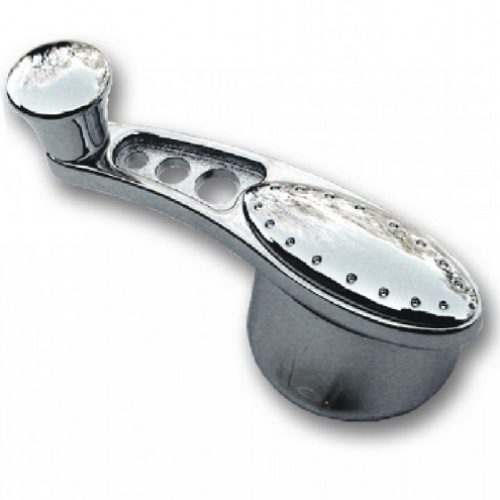 VENT WINDOW CRANK HANDLES CHROME DRILLED I-BEAM STYLE 1/2 D