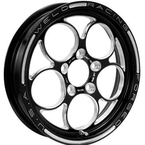 15X3.5 MAGNUM DRAG 1.75 B/S   5X4.5 *1-PIECE FRONT**BLACK*