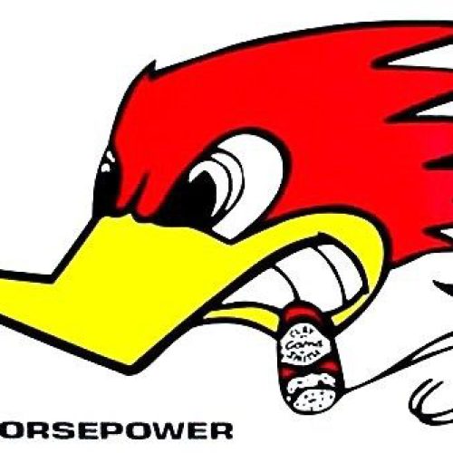 CLAY SMITH STICKER LG( LEFT) MR HORSEPOWER 6-1/2 X 11″