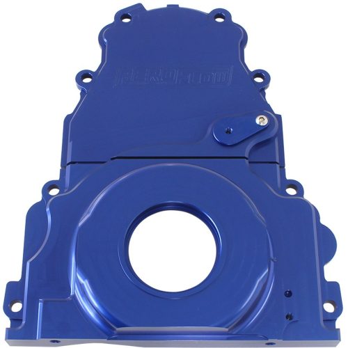 HOLDEN  CHEV LS BILLET 2 PIECETIMING COVER BLUE ANODISED
