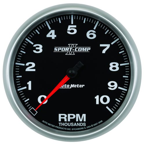 SPORT-COMP II 5″ TACHOMETER   10,000RPM, IN-DASH