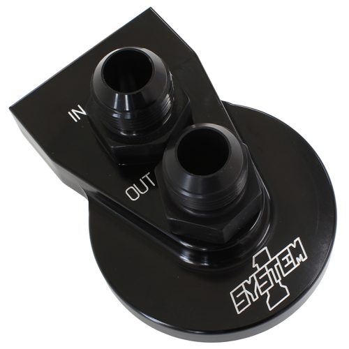 BLK BILLET REMOTE FILTER MOUNT-10 FLAT 2 BOLT MOUNTING STYLE