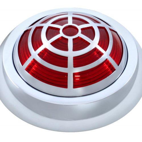 1950 PONTIAC SPIDER LED TAIL LIGHT CHROME BEZEL RED LENS