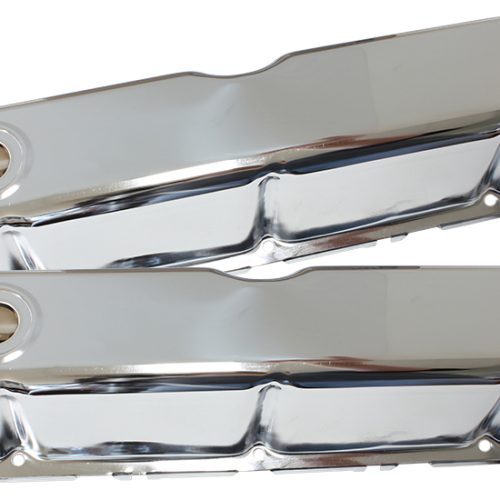 STEEL VALVE COVERS, SBF       CHROME WITHOUT LOGO