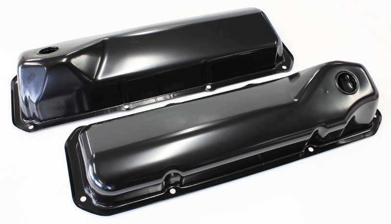 302 351C FORD STEEL VALVE COVERS BLACK NO LOGO