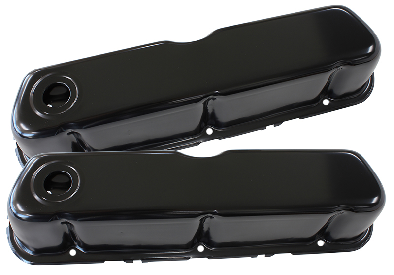 STEEL VALVE COVERS, SBF BLACK WITHOUT LOGO