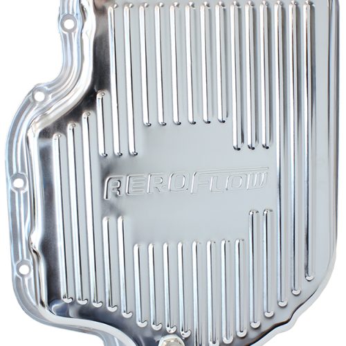 TH400 DEEP TRANSMISSION PAN   CHROME W/ DRAIN PLUG 3″ DEEP
