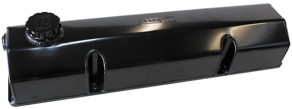 350 SB CHEV FABRICATED VALVE COVERS BLACK -12ORB SBC EARLY