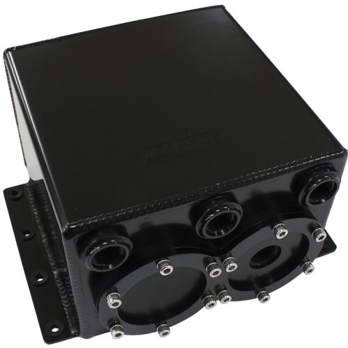 DUAL FUEL PUMP SURGE TANK KIT BLACK SUITS 2 X AF49-1014