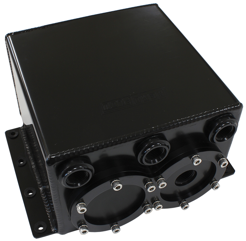 DUAL FUEL PUMP SURGE TANK KIT BLACK SUITS 2 X AF49-1014