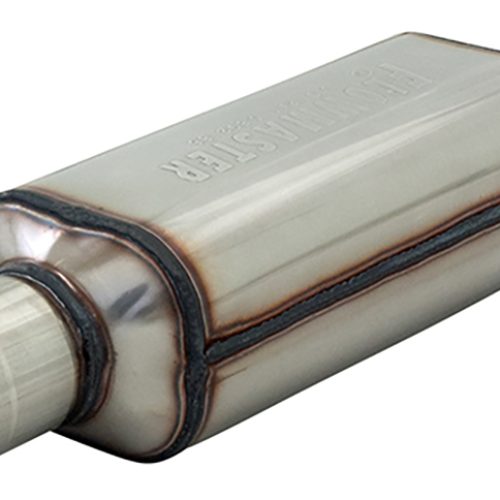 2.50″ SUPER HP2 MUFFLER 304   S/LESS 2.50″ IN/OUT 12″ LENGTH