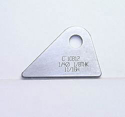 FLAT TABS, 1/4" HOLE, QTY 20 1/4", 11/16" HT, STRAIGHT TAB