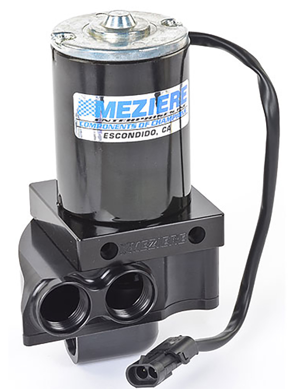 REMOTE ELECTRIC WATER PUMP BLACK, DUAL OUTLET, -12AN ORB