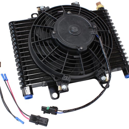 13.5 x 9″ COMP TRANS COOLER   WITH 120w FAN & SWITCH 1/2NPT