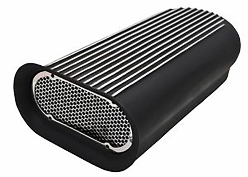 HOOD SCOOP BLACK ALUMINIUM DUAL "HILBORN STYLE"