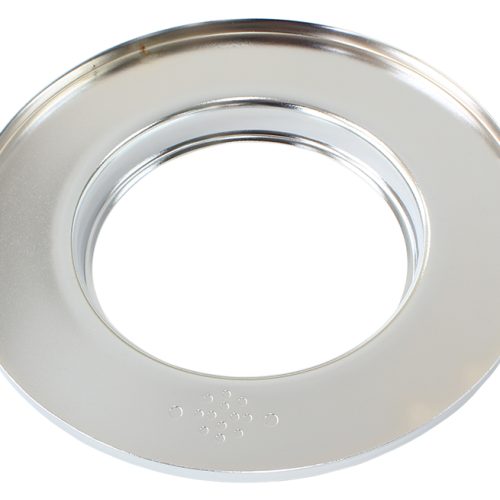 9″ AIR CLEANER BASE ONLY      FLAT BASE CHROME, 5-1/8″ ID