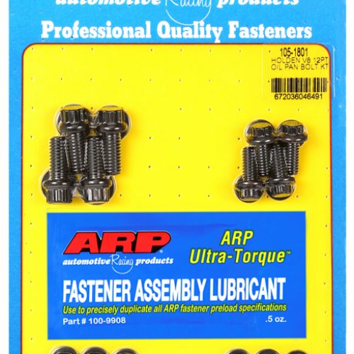 OIL PAN BOLT KIT, HOLDEN V8 BLACK OXIDE, 12-POINT