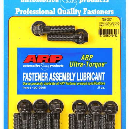 INTAKE MANIFOLD BOLTS, HOLDEN V8 EARLY, BLACK OXIDE, HEX