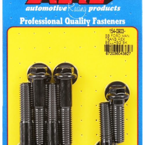 SB FORD 289 302 BELLHOUSING>  BLOCK MANUAL BLK HEX BOLTS