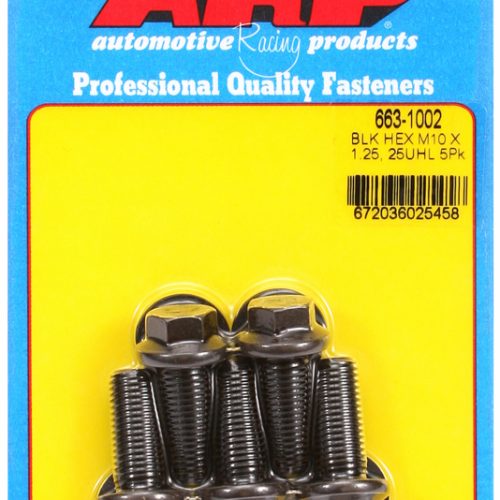 HEX BOLTS M10x1.25 x 25mm     12mm WRENCH (5-PACK) 10mm-1.25