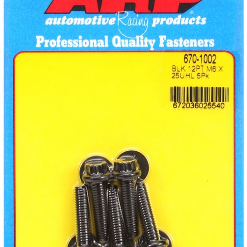 12PT BOLTS M6x1.00 x 25mm     8mm WRENCH (5-PACK) 6mm-1.00