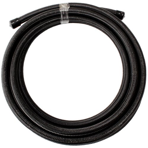 SS TEFLON BRAIDED HOSE -10AN  6M BLACK 12.9mm ID 16.0mm OD