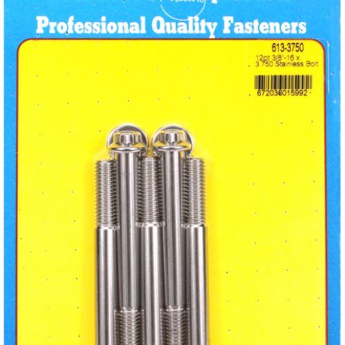 SS 12PT BOLTS 3/8″ UNC x 3.75″3/8″ WRENCH (5-PACK) 3/8-16