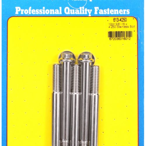 SS 12PT BOLTS 3/8″ UNC x 4.25″3/8″ WRENCH (5-PACK) 3/8-16