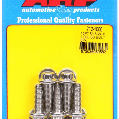 SS 12PT BOLTS 5/16″ UNF x 1.003/8″ WRENCH (5-PACK) 5/16-24