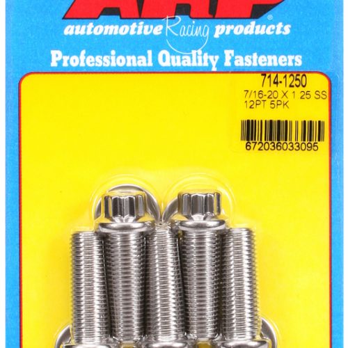 SS 12PT BOLTS 7/16″ UNF x 1.257/16″ WRENCH (5-PACK) 7/16-20