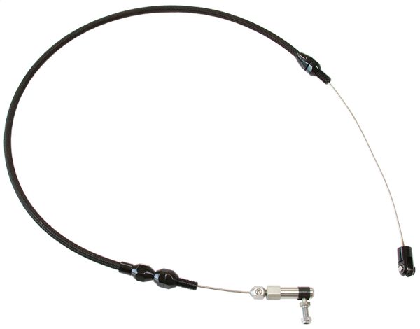 THROTTLE CABLE STAINLESS STEEL 24" 61cm LONG BLACK S/S