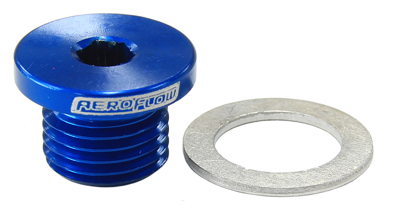METRIC PORT PLUG M12 X 1.25 BLUE LOW PROFILE HEX PLUG