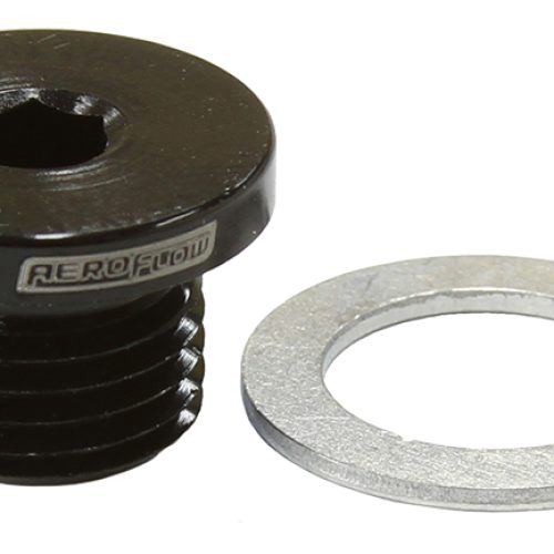 METRIC PORT PLUG M12 X 1.25 BLACK LOW PROFILE HEX PLUG