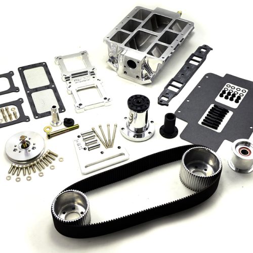 SBC 8-71 BLOWER KIT           LGE PORT, 2V ACC, POLISHED