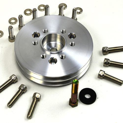 2V ACCESSORY PULLEY, SB CHEV  3-BOLT SBC BALANCER TO 6-BOLT