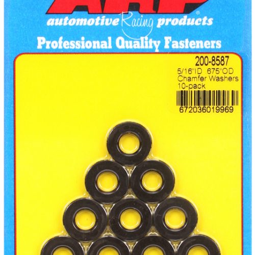 5/16″ ID WASHERS, WITH CHAMFER.675″ OD, .120″ THICK, 10-PK