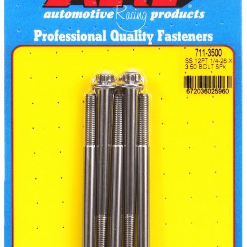 SS 12PT BOLTS 1/4″ UNF x 3.50″5/16″ WRENCH (5-PACK) 1/4-28