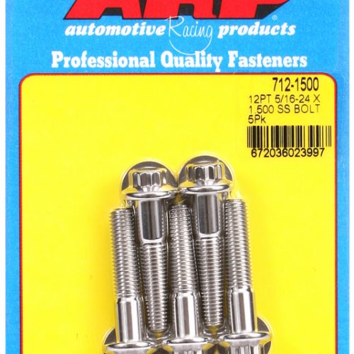 SS 12PT BOLTS 5/16″ UNF x 1.503/8″ WRENCH (5-PACK) 5/16-24