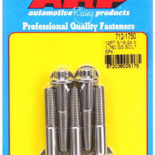 SS 12PT BOLTS 5/16″ UNF x 1.753/8″ WRENCH (5-PACK) 5/16-24
