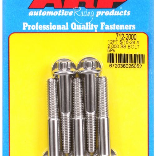 SS 12PT BOLTS 5/16″ UNF x 2.003/8″ WRENCH (5-PACK) 5/16-24