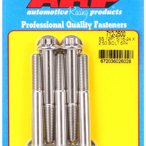 SS 12PT BOLTS 5/16″ UNF x 2.503/8″ WRENCH (5-PACK) 5/16-24