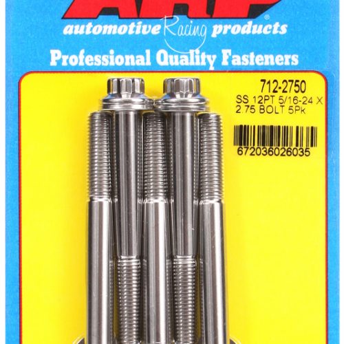 SS 12PT BOLTS 5/16″ UNF x 2.753/8″ WRENCH (5-PACK) 5/16-24