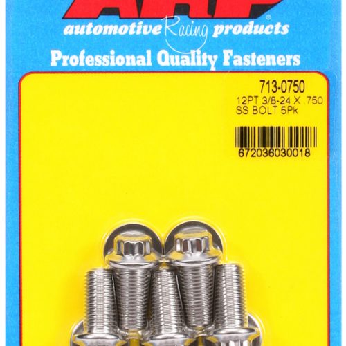 SS 12PT BOLTS 3/8″ UNF x .750″3/8″ WRENCH (5-PACK) 3/8-24