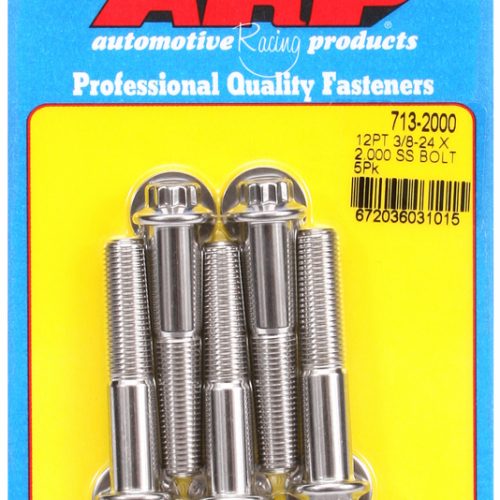 SS 12PT BOLTS 3/8″ UNF x 2.00″3/8″ WRENCH (5-PACK) 3/8-24